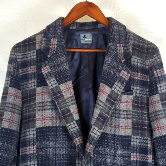 Vintage Lizwear by Liz Claiborne Petites‎ Wool Blend Plaid Blazer Jacket - Picture 2 of 16